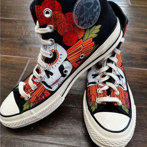 Converse Chuck 70 High Dia De Los Muertos Day Of The Dead 173112C M-8.5 W 10.5 - Picture 1 of 8